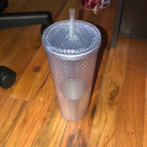 Starbucks Silver/Clear Studded Tumbler